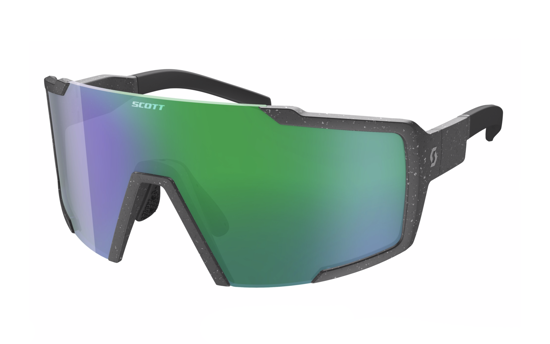 Picture of SCOTT SHIELD SUNGLASSES grey marble / green chrome