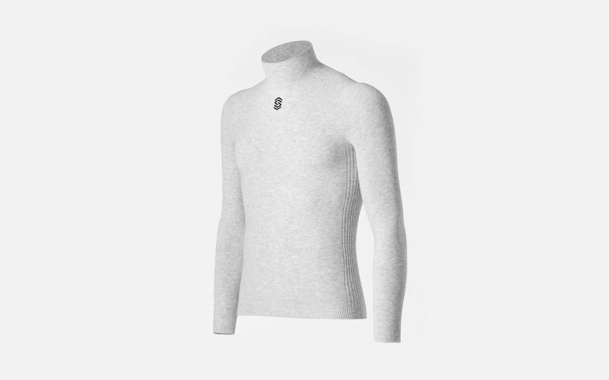 SILVERSKIN Stay Warm - Maglia termica Manica Lunga Collo Alto PearlGrey-  Baldoni Bike Shop Forlì