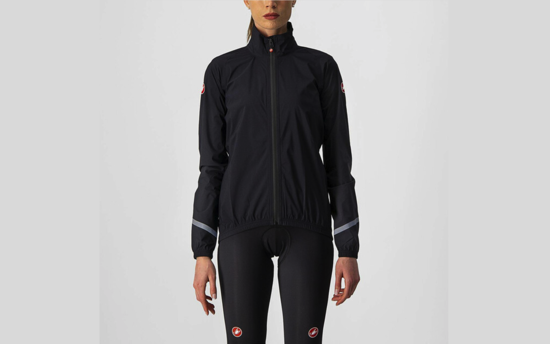 Show details for CASTELLI impermeabile EMERGENCY 2 RAIN JACKET WOMAN - NERO Picture of CASTELLI impermeabile EMERGENCY 2 RAIN JACKET WOMAN - NERO