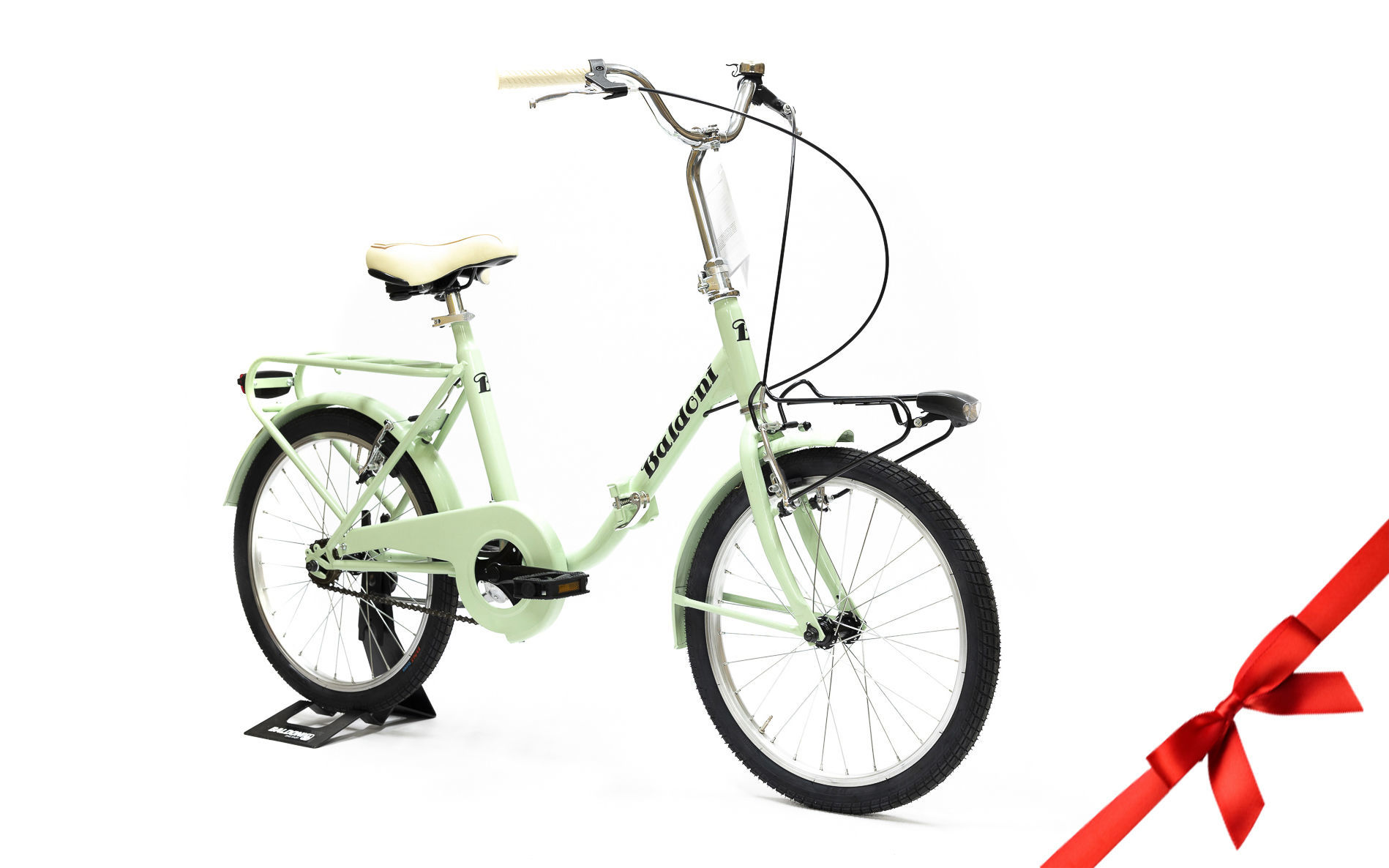 BICI PIEGHEVOLE TIPO GRAZIELLA - VERDE PASTELLO- Baldoni Bike Shop Forlì