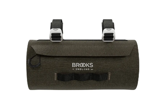 Show details for BROOKS GREEN POUCH HANDLEBAR BAG Picture of BROOKS GREEN POUCH HANDLEBAR BAG