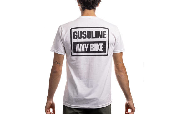 Immagine di Gusoline Any Bike T-Shirt a Maniche Corte Bianca
