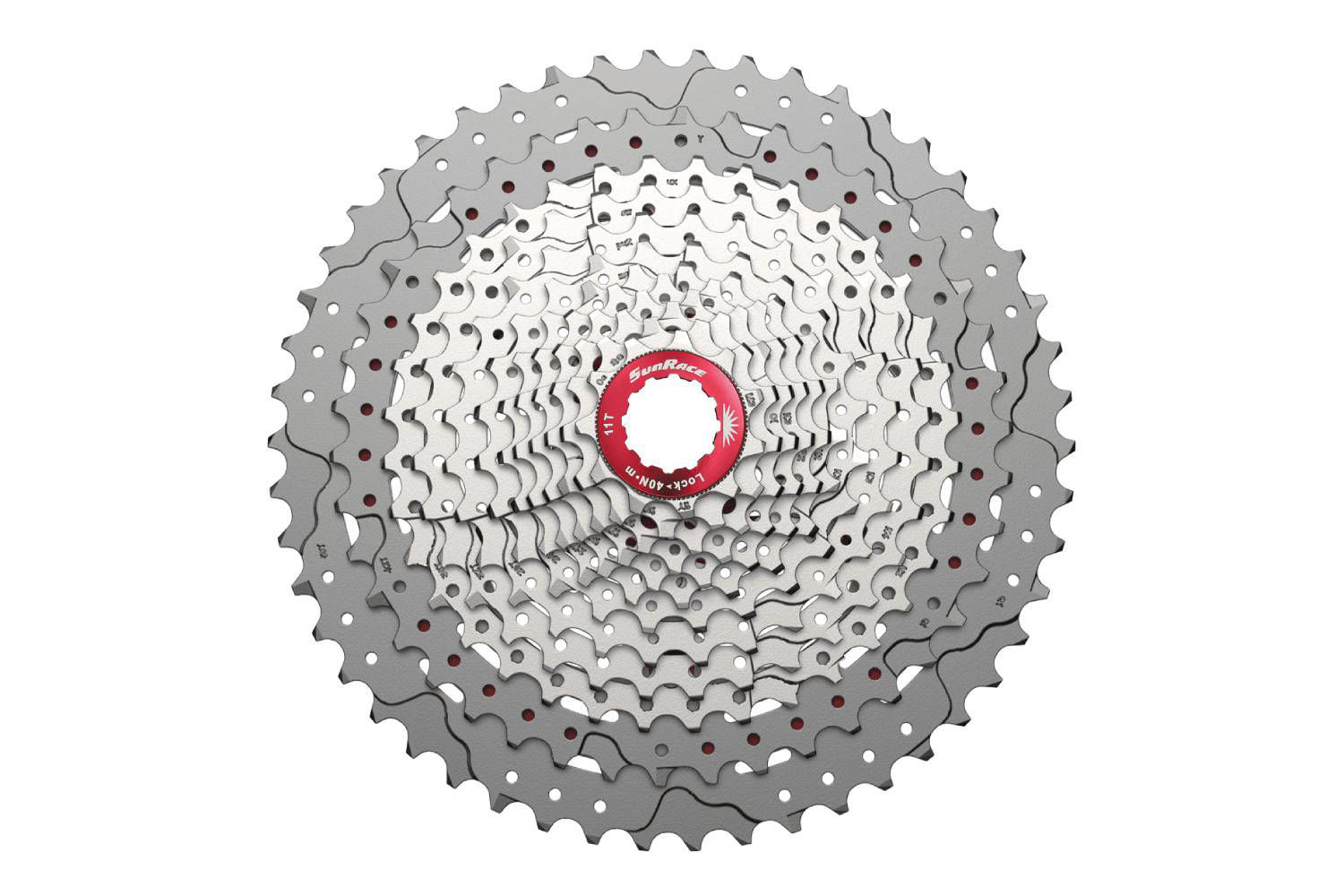 Picture of Sunrace Cassette 12v 11-51T Silver Red