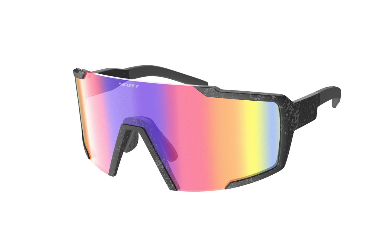 Picture of SCOTT Shield Cycling Glasses Marble Black - Teal Chrome